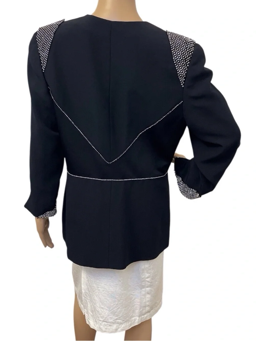 Frascara Black Embellished Women's Blazer,12